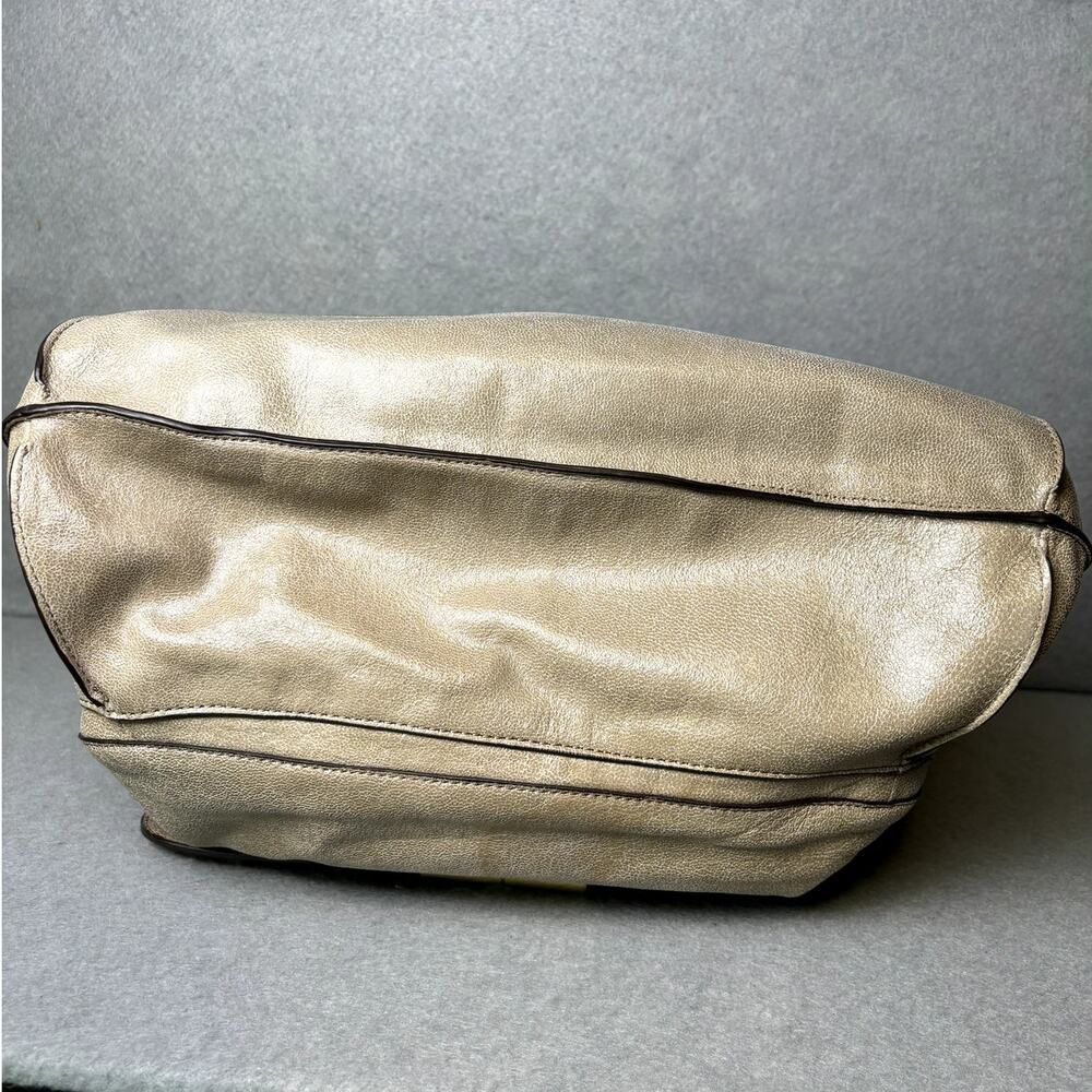 Coach Kristin Pinnacle Leather Shimmer Champagne Tan Tote Shoulder Bag 2013 - Picture 6 of 9